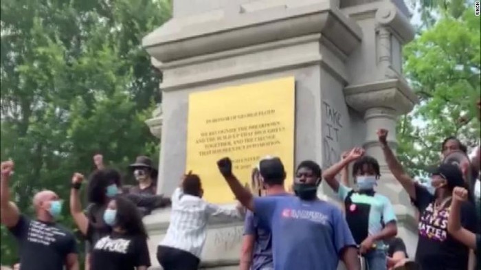 Patung di AS Diganti Jadi Monumen Peringatan untuk George Floyd
