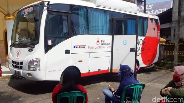 Penampakan bus donor keliling yang diluncurkan PMI Sukabumi