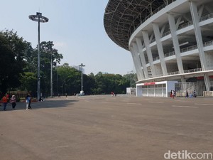 Sempat Ramai Warga Olahraga di PSBB Transisi, Situasi GBK Berangsur Sepi