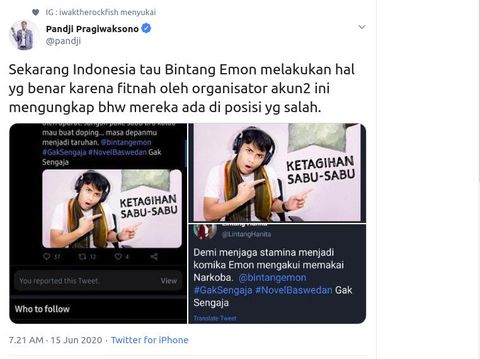 Dukungan untuk Bintang Emon