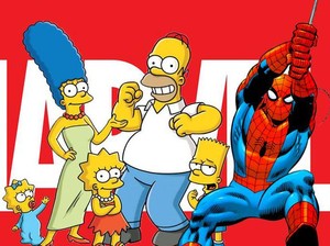 The Simpsons Kemah Bareng Spider-Man