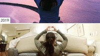 Tahun ini tidak bisa pose heart hands ke matahari. (Sharon Waugh/Instagram)