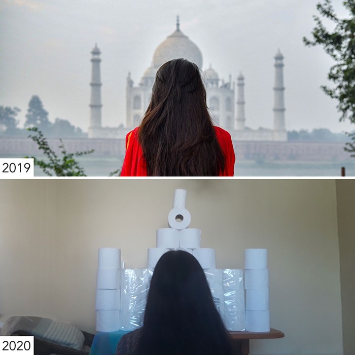 Perbandingan Foto Liburan Tahun 2019 Vs 2020 yang Bikin Ngakak