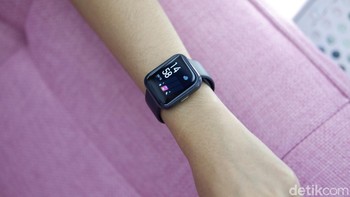 Realme Watch akan membawa fitur 24/7 health assistant setingkat alat medis dengan sensor detak jantung optik presisi tinggi PPG untuk pemantauan detak jantung. Foto: Adi Fida Rahman/detikINET 