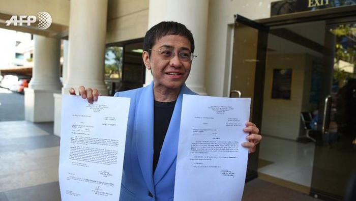 Wartawan terkemuka Filipina Maria Ressa divonis hukuman 6 tahun bui (AFP Photo)