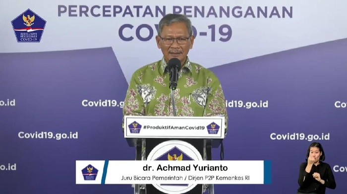 Juru bicara pemerintah untuk penanganan wabah Corona, Achmad Yurianto (YouTube BNPB)