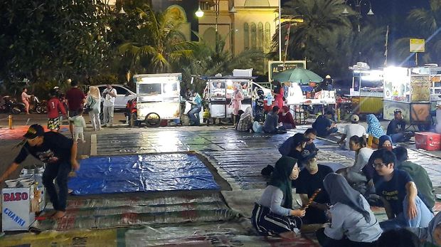 Suasana di alun-alun Kota Bekasi, Jawa Barat, Selasa (16/6/2020).