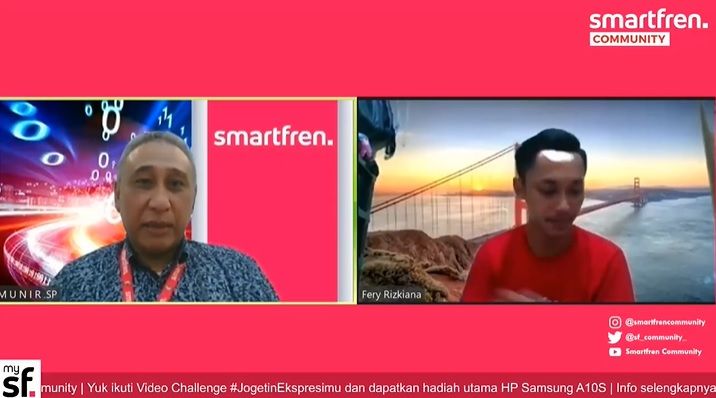 Acara virtual Techtalk Smartfren Community.