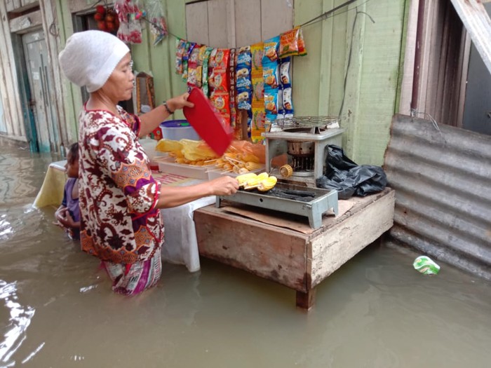 Banjir di Medan Maimun (Ahmad Arfah-detikcom)