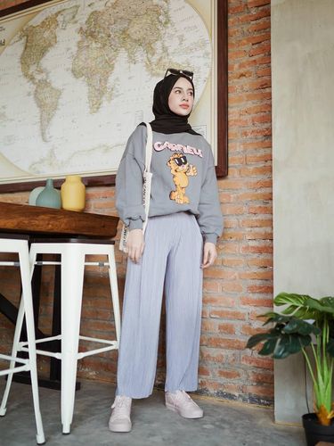 10 Mix and Match Celana Kulot  untuk  Hijabers