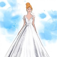 Gaun pengantin Cinderella misalnya, dihiasi 4.600 kristal dan lebih dari 44.000 payet untuk memberi kesan butiran ajaib berkilauan dari sihir Ibu Peri. Foto: Dok. Disney