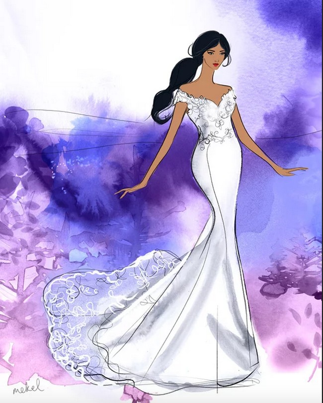 Model gaun pengantin pun beragam. Mulai dari ballgown yang klasik dan romantis, siluet mermaid dengan ekor panjang, gaun dengan cape transparan hingga gaun bertaburan kristal. Foto: Dok. Disney
