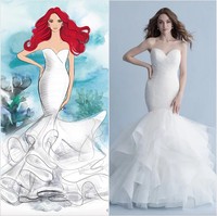 Disney menawarkan rancangan gaun pengantin untuk para calon mempelai wanita yang ingin menjadi Putri Disney dalam sehari di momen pernikahan mereka. Foto: Dok. Disney