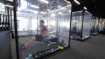 Gym di California Bikin Bilik Khusus Untuk Jaga Jarak