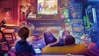 Duel bareng teman main Street Fighter Foto: Rachid Lotf 