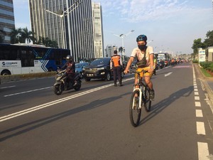 Jam Operasional Jalur Sepeda di Sudirman Diatur Pagi dan Sore