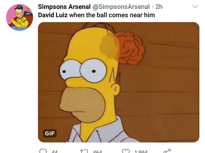meme david luiz arsenal premier league liga inggris