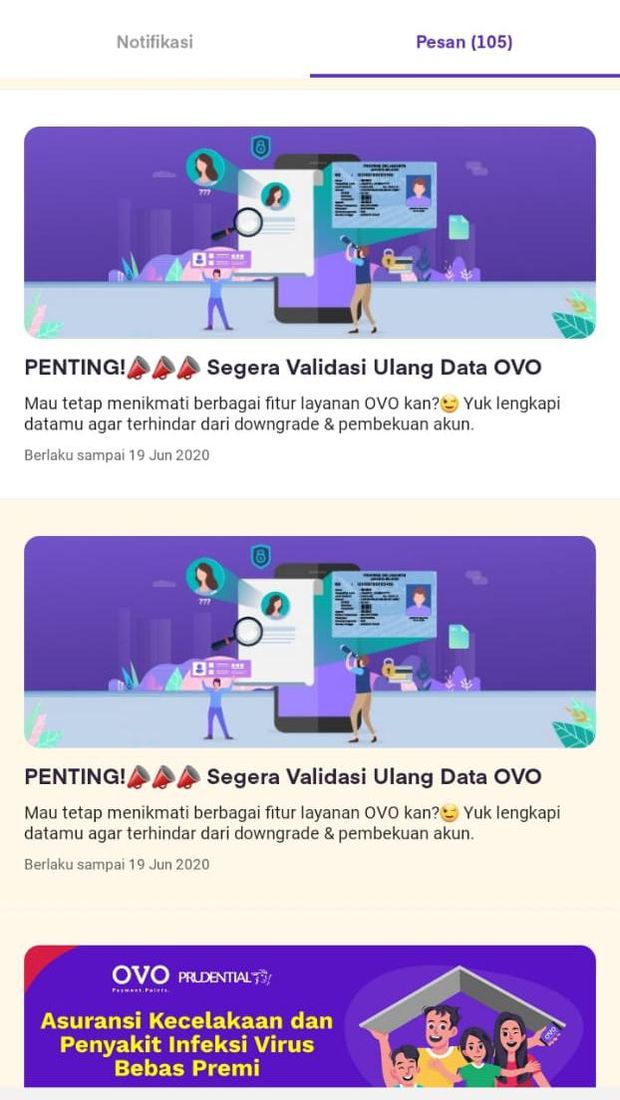 Pengguna OVO Diminta Validasi Data Ulang