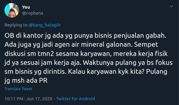 Cerita tentang office boy kaya