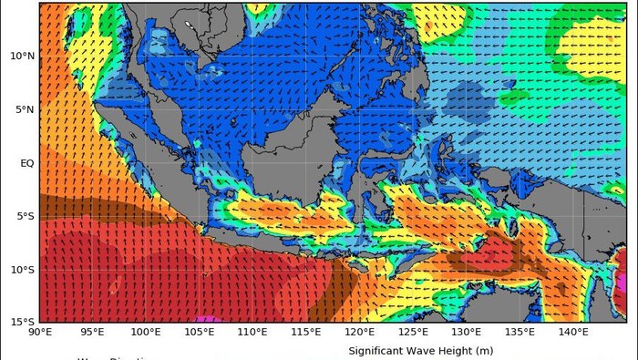 Gelombang tinggi diprediksi akan terjadi di pesisir pulau Jawa