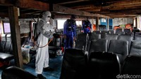 Sejumlah area yang menjadi lokasi penyemprotan cairan disinfektan tersebut diantaranya di  pelabuhan, TPI dan kapal nelayan khususnya kapal penumpang.