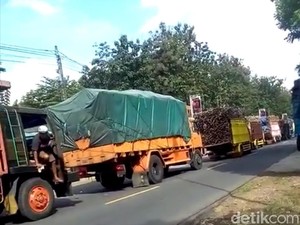 Musim Giling, Antrean Truk Tebu Macetkan Jalan Raya Blitar-Malang Hinga 5 Km