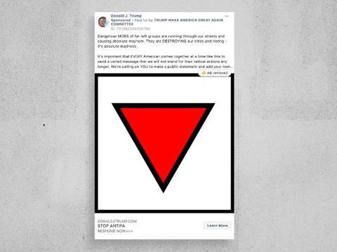 Screenshot iklan kampanye Trump yang dihapus Facebook