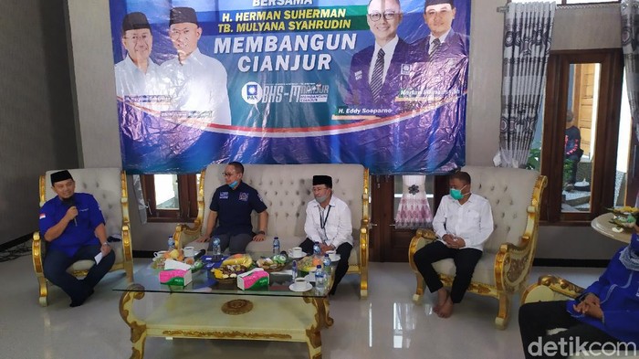 Sekjen PAN Eddy Soeparno bertemu Plt Bupati Cianjur Herman Suherman