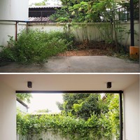 Area belakang rumah yang dirapikan menjadi halaman mungil yang asri. Renovasi rumah memakan waktu hingga delapan bulan. Proyek ini juga menelan biaya sekitar 1,5 - 2 juta baht atau hampir mencapai Rp 1 miliar. (Foto: Facebook/Peary is Happy)