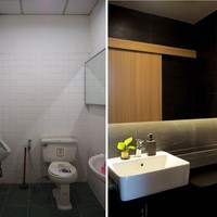 Masih di lantai satu, kamar mandi juga berubah total. Hitam dipilih sebagai warna utama sehingga tak mudah makan kotor. (Foto: Facebook/Peary is Happy)