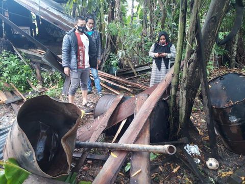 Ledakan memicu kebakaran pabrik tahu di Bone, Sulsel. Dua orang terluka (Dok. Istimewa)
