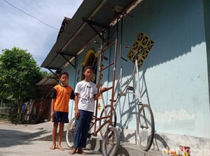 Kreatif! ABG Ini Bikin Sepeda Setinggi 3,5 Meter Buat Gowes Saat Pandemi