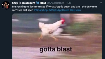 Seperti biasa, begitu ada kabar WhatsApp tumbang netizen langsung lari ke Twitter untuk cari tahu. Foto: Screenshot Twitter