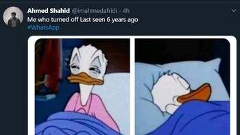 Sementara itu mereka yang telah lama mematikan fitur last seen bisa tidur dengan nyenyak. Foto: Screenshot Twitter