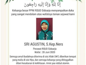 Tenaga Medis RSUD Sidoarjo Kembali Meninggal, Positif COVID-19