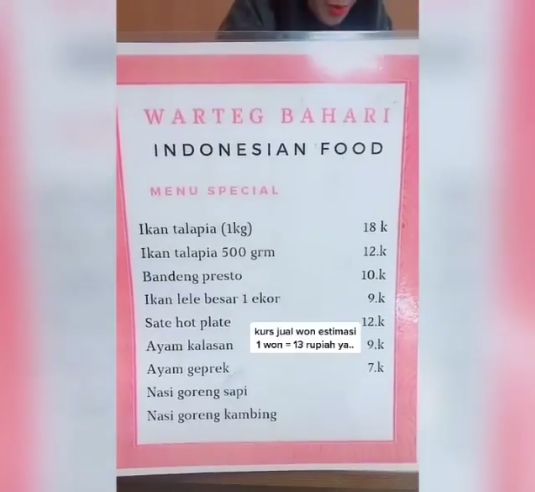 Warteg di Korea Selatan