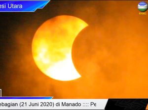 Gerhana di Manado, Matahari Tertutup Nyaris Separuhnya