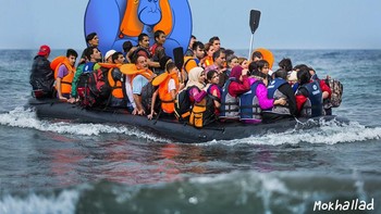 Dari gambarnya tersebut meski dalam realitanya menyedihkan dengan gabungan animasinya ia mencoba untuk pemdangan tersebut terlihat membahagiakan (Foto: Mokhallad Habib)
