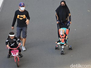 CFD di Jalan Cipete, Orang Dewasa & Anak-anak Berolahraga