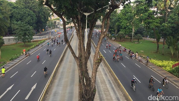 Suasana CFD di Simpang Susun Semanggi Minggu (21/6/2020)