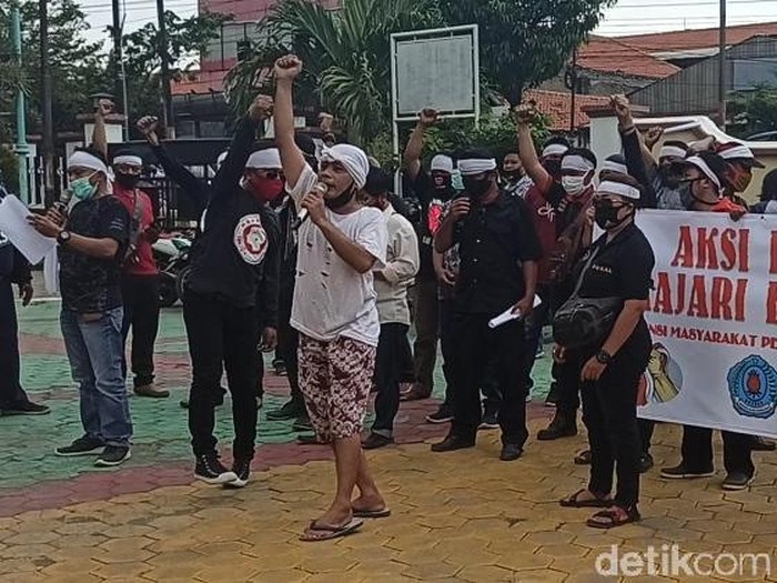 Demo di Kejari Brebes, Senin (22/6/2020).