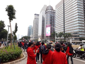 Massa Mahasiswa yang Unjuk Rasa di Kemendikbud Bubarkan Diri