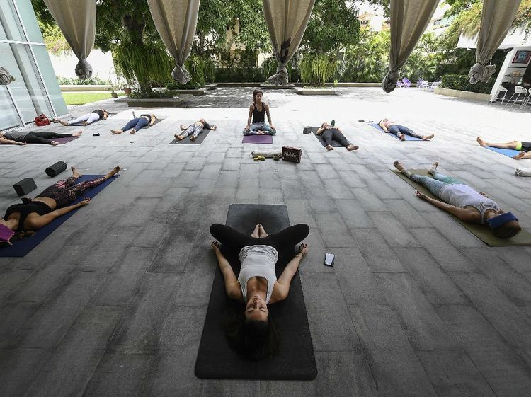 Momen Peringatan Hari Yoga Internasional di Berbagai Negara