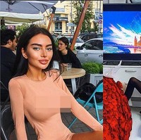 Ada yang aneh dalam foto ini? Mungkin tadinya sang wanita berniat untuk mengedit tubuhnya agar lebih ramping.Tapi karena diedit secara berlebihan, wanita ini malah jadi terlihat sangat kurus. Foto: dok. Bored Panda/unknown-person