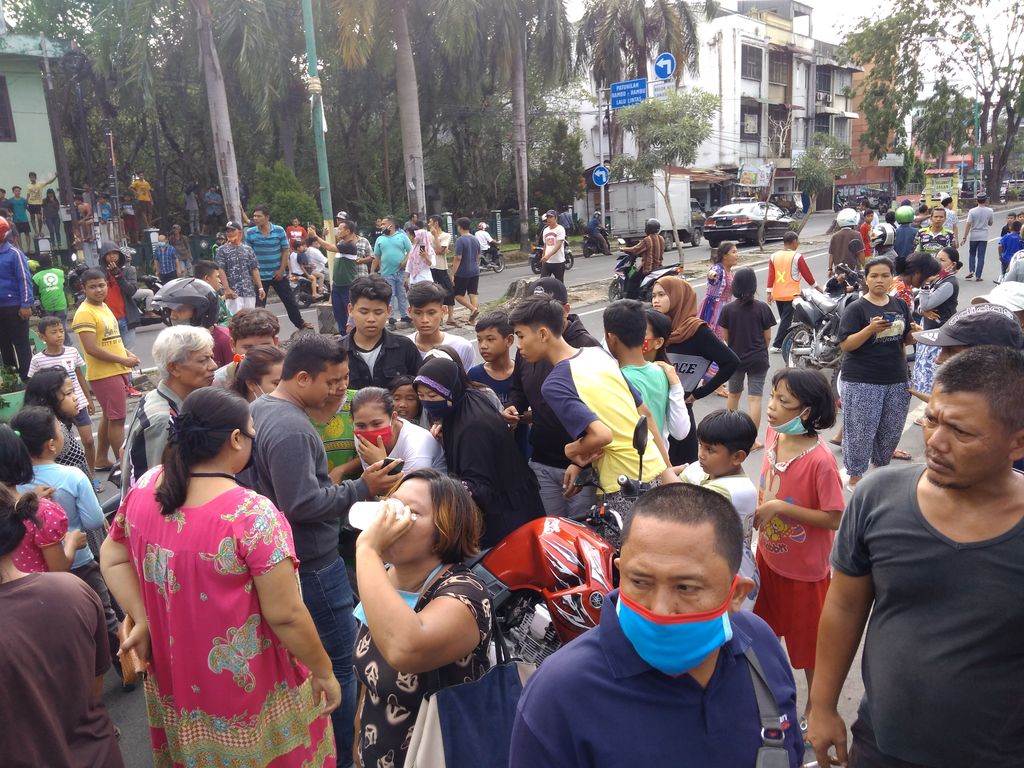 Suasana di dekat lokasi pembunuhan 2 bocah di Medan (Datuk Haris-detikcom)