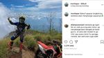 Aksi Doni Tata dan Crosser Cantik Trabas di Gunung Sumbing
