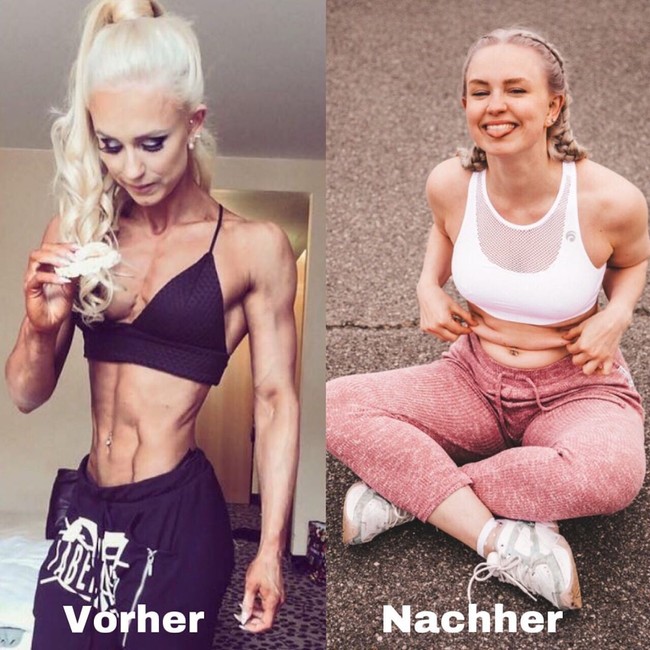 Tubuhnya juga menjadi kurang sehat ketika Carina menimbang setiap makanan. Untungnya, Carina lalu menyadari jika gaya hidup yang terlalu terobsesi pada kesehatan tidaklah baik dan mulai mengubah diri.Foto: Instagram @carinamoellermikkelsen