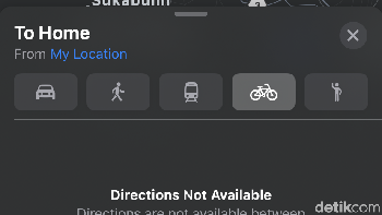 Apple menyediakan panduan menggunakan sepeda, hanya saja belum tersedia di Indonesia. Foto: Adi Fida Rahman/detikINET