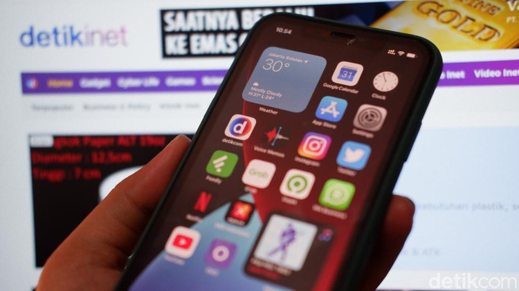 Tampilan Home Screen di iOS 14