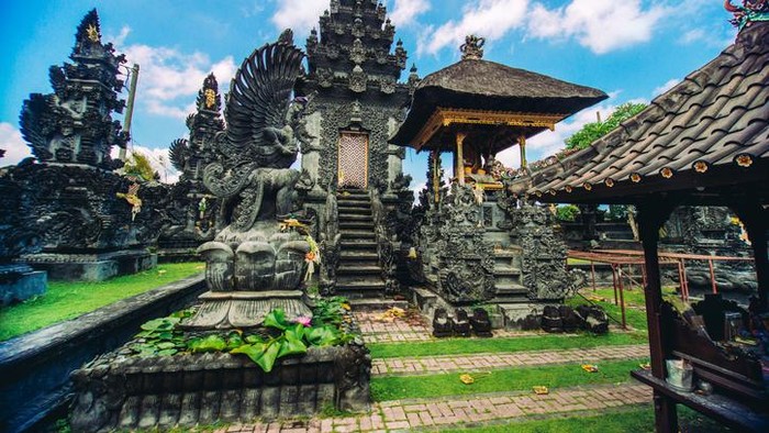 Ancient Traditional Hindu Religious Temple in Bali, Indonesia